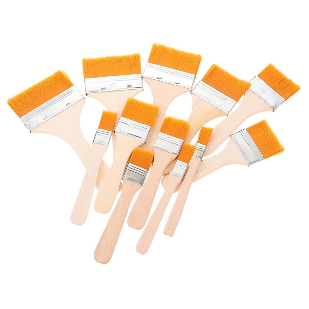 Beaupretty 12pcs Nylon Oil Painting Brushes Set for Students with Wooden Handles Multi-Function Art Paintbrushes for Oil and Acrylic Painting Accessories for School and Home Use