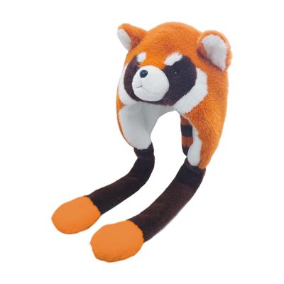 Animal Winter Hats for Kids - Raccoon Plush Headwear | Cute Animal Ear Hat, Warm Hat for Girls Teens Cosplay Costume Outdoor Cold Weather Holiday Party Daily Use Gatherings