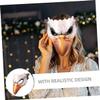 HOODANCOS 2pcs Women Halloween Half Masks Party Accessories and Leather Printed Bird Masquerade Masks for Carnival Cosplay view 4