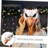 Abaodam 2pcs Decorative Bird Masks Set for Women White Feathered Eagle and Half Masks Masquerade Cosplay Carnival for Halloween Party Dress-up view 4