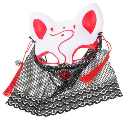 Abaodam Lace Fox Half Face Mask for Women, Delicate Animal Carnival, Unique Party Accessory for Halloween and Christmas Cosplay