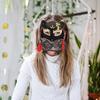 BESTonZON Fox Lace Half Face Mask Animal Mask Prop for Halloween Masquerade Party Costume for Dress-up and Cosplay view 4