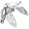BESTonZON Rhinestone Silver Rabbit Half Face Mask for Party Supplies Carnival Prom Dress-up Accessory view 1