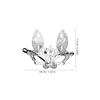 BESTonZON Rhinestone Silver Rabbit Half Face Mask for Party Supplies Carnival Prom Dress-up Accessory view 2