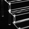 Abaodam Acrylic Display Stand 4-tier Organizer Rack for Collectible Figures and Dolls 30cm Length Multi-layer Storage Shelf for Display and Craft Collections view 4