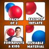 10-Inch Red & Blue Kickballs (2-Pack) with Hand Pump, Playground Balls view 2