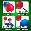 5 Inch Red & Blue Playground Dodgeballs - (2-Pack) - Small Playground Balls for Kids, Teens & Adults - Gym Sports Balls for Dodgeball, Four Square, PE, Recess Games w/Hand Pump view 2