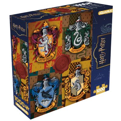 Aquarius Harry Potter 1000 Piece Jigsaw Puzzle for Adults - Hogwarts House Crests Merchandise 20" x 28" Collectible Gifts