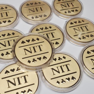 Rook Robot 10x Gold Clad Metal NIT Game Poker Chips: A Fun Dangerous Addition to Your Texas Hold'em or Omaha Card Game