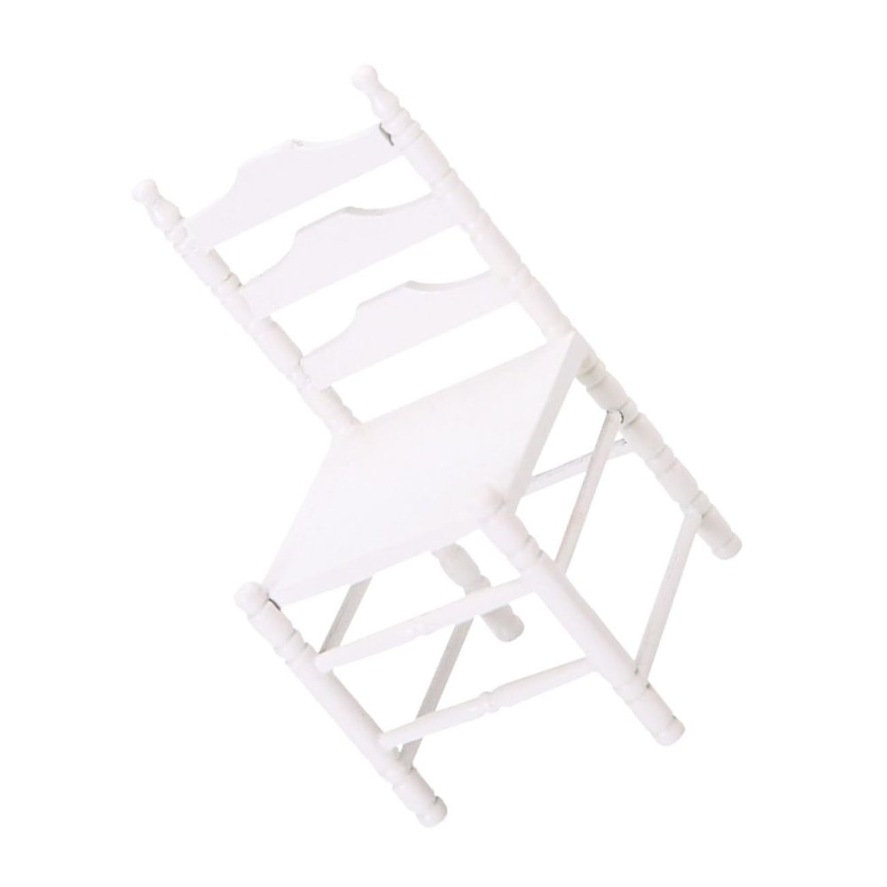 LOPUNER 12 Scale Doll Furniture, White Small House Ornament for DIY Dollhouse Decoration and Micro Landscape Models