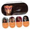 GARVALON 2pcs Bird Half-face Masks for Women, and Fiery Mythical Bird Designs, Lightweight Carnival and Halloween Party Accessories, Cosplay and Masquerade Dress-up Set view 3