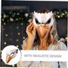 GARVALON 2pcs Bird Half-face Masks for Women, and Fiery Mythical Bird Designs, Lightweight Carnival and Halloween Party Accessories, Cosplay and Masquerade Dress-up Set view 4