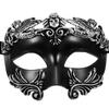 BESTonZON Halloween Warrior Half-face Mask Black Silver Decorative Cosplay Mask for Men Outdoor Party Halloween Costume Prop view 1