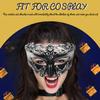 BESTonZON Halloween Warrior Half-face Mask Black Silver Decorative Cosplay Mask for Men Outdoor Party Halloween Costume Prop view 4