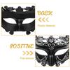 ARTIBETTER Halloween Roman Warrior Half-face Mask Black Silver, Egypt Style Cosplay Photo Prop for Men, Unique Halloween Party Costume Accessory view 3