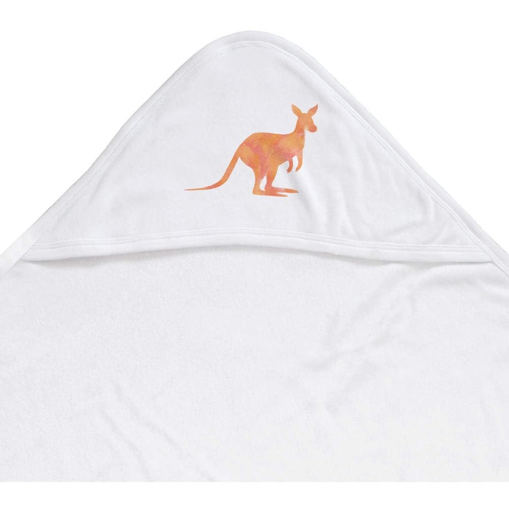 Azeeda 'Kangeroo Silhouette ' Baby Hooded Towel (HT00041737)