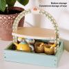 Asixxsix 21PCS Pretend Tea Party Set, Wood and Plastic Wood Tea Set Toy Double Deck Dessert Rack Realistic Afternoon Party Toy Parent Child Activities for Boys Girls view 4