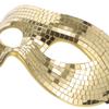 Toyvian Glitter for Women Half Face Cosplay Mask Gold Reflective Sequin Party Mask for Halloween Carnival Dress-up view 3