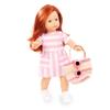 Gotz: Precious Day: Julia Summer - 18" Standing Poseable Doll, Pink-White Striped Dress, Woven Purse & Sunglasses, Red Hair, Collectible Toy, Kids 3+ view 4