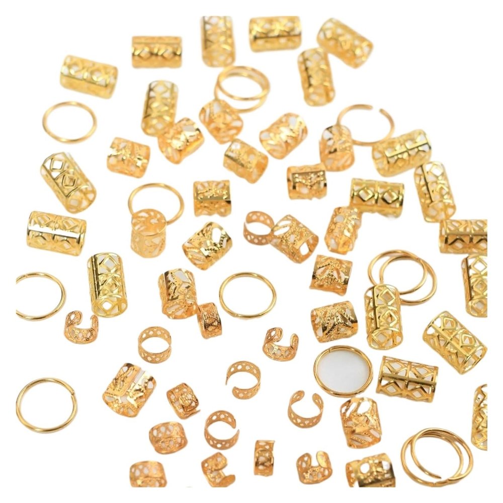 80pcs Hair Beads(Golden)