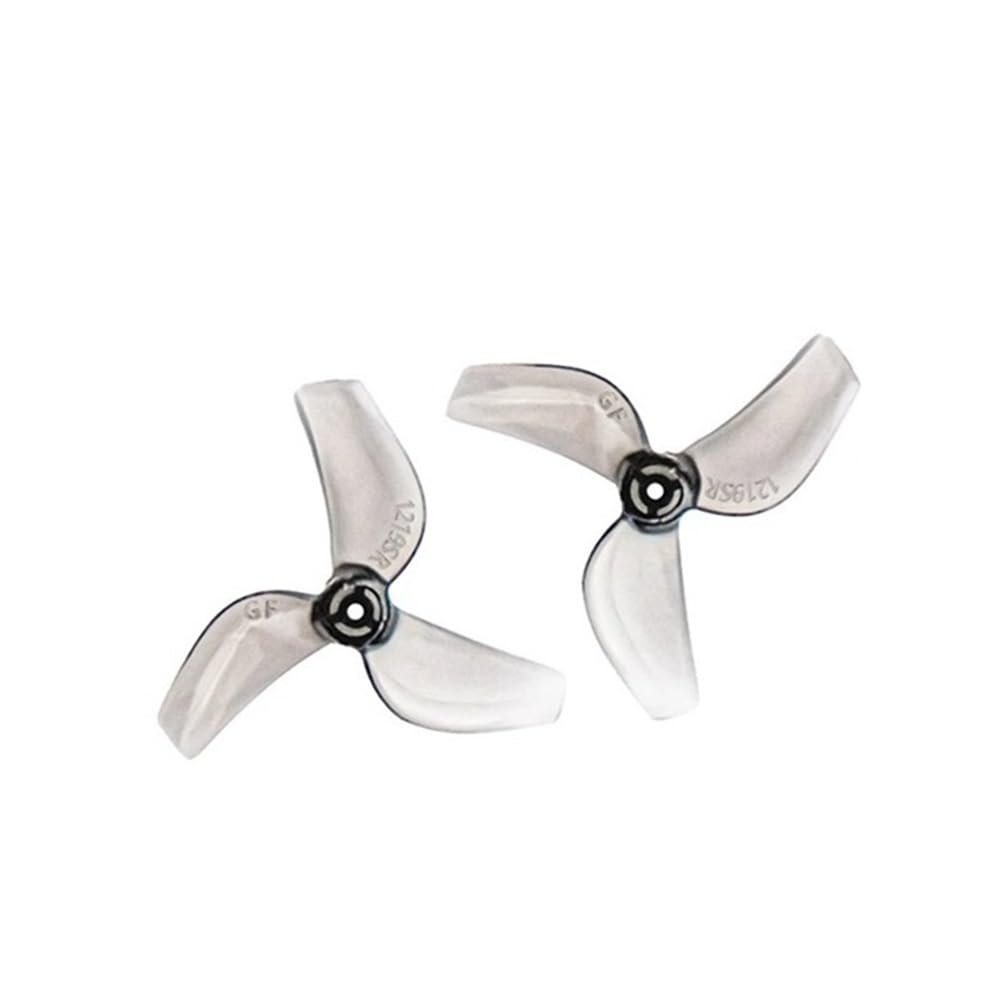 1219S 31mm 3-Blade Propeller 0.18g Lightweight PC For 0702 29000KV RC FPV Tinywhoop Drone 4 Pairs(4Pairs Black 0.8mm)