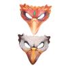 ARTIBETTER 2pcs Animal Costume Party Half-face Masks for Women, White Bird and Fiery Pu Leather Masks for Halloween Carnival Masquerade Cosplay view 1