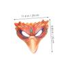 ARTIBETTER 2pcs Animal Costume Party Half-face Masks for Women, White Bird and Fiery Pu Leather Masks for Halloween Carnival Masquerade Cosplay view 2