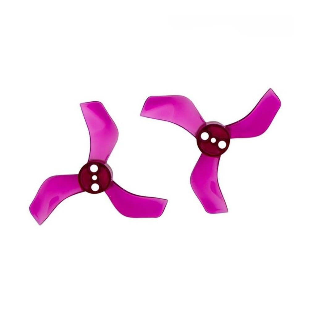 1635 40mm 1.6X3.5X3 3-Blade Propeller .0mm .5mm Hole PC For 1103-1105 RC FPV Tinywhoop Drone 4 Pairs(4Pairs Purple 1.5MM)