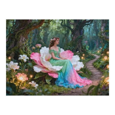 Flower Fairy Jigsaw Puzzle, Mythology Jigsaw Puzzles, Fairy Tale Forest Princess Challenging Puzzles for Adults 500 Pieces, Home Decoration Puzzle, Interlock Perfectly No Dust