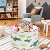 Drekrid Large Storage Baskets, Green Frog Nursery Organizer Bin Box with Handles Collapsible Round Laundry Hamper for Kids Toys Pet Blanket, Bedroom Living Room Home Decor Gift Basket view 4