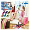 3-Lane Flexible Car Track for Kids: 15 Ft of Portable Roll-Up DIY Flexible Race Track with 6 Cars & 4 Strong Suction Cups Car Ramp Toy Track, Birthday Gift for Boys & Girls Ages 3+ view 1