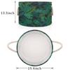 Drekrid Large Storage Baskets - Leaves Monstera Jungle Nursery Organizer Bin Box with Handles Collapsible Round Laundry Hamper for Kids Toys Pet Blanket, Bedroom Living Room Home Decor Gift Basket view 2