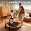 36" Foldable Kids Trampoline with Handle - Indoor/Outdoor Toddler Rebounder for Ages 1-6 - Easy Assembly & Safe Padded Cover (Orange) view 2