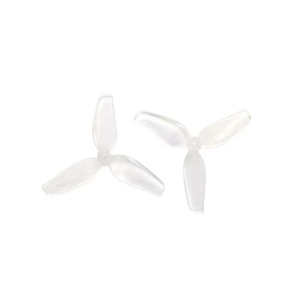1.8x1.2x3 .8 Inch 45mm 3-Blade Propeller .5mm Shaft PC For RC FPV Drone DIY 2 Pairs(White)