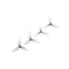 1.8x1.2x3 .8 Inch 45mm 3-Blade Propeller .5mm Shaft PC For RC FPV Drone DIY 2 Pairs(White) view 2
