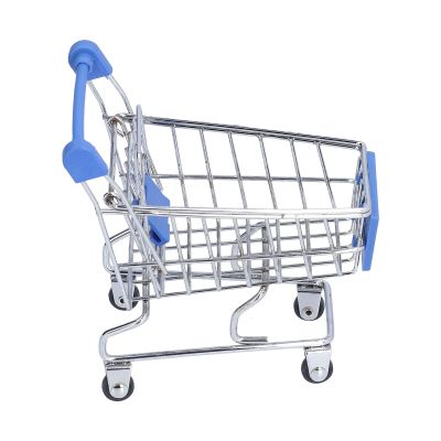 Phefop Mini Shopping Cart, Mini Supermarket Handcart with Premium Iron Material, Storage Toy for Kids Room Decor, Office Organizer, Kitchen Fruit Basket