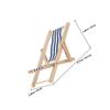 Abaodam 12 Scale Blue Stripe Micro Landscape Mini Deck Chair Prop for Doll Accessories and Indoor Outdoor Display view 2