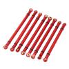 8pcs Aluminum Alloy Link Rods, CNC High Strength Suspension Upgrade for RC Crawler Car Parts, 139mm 132mm 124mm Rod Set for Off-Road Enthusiasts, Hobbyists, Trail Crawling and Scale Modeling view 3