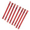8pcs Aluminum Alloy Link Rods, CNC High Strength Suspension Upgrade for RC Crawler Car Parts, 139mm 132mm 124mm Rod Set for Off-Road Enthusiasts, Hobbyists, Trail Crawling and Scale Modeling view 4