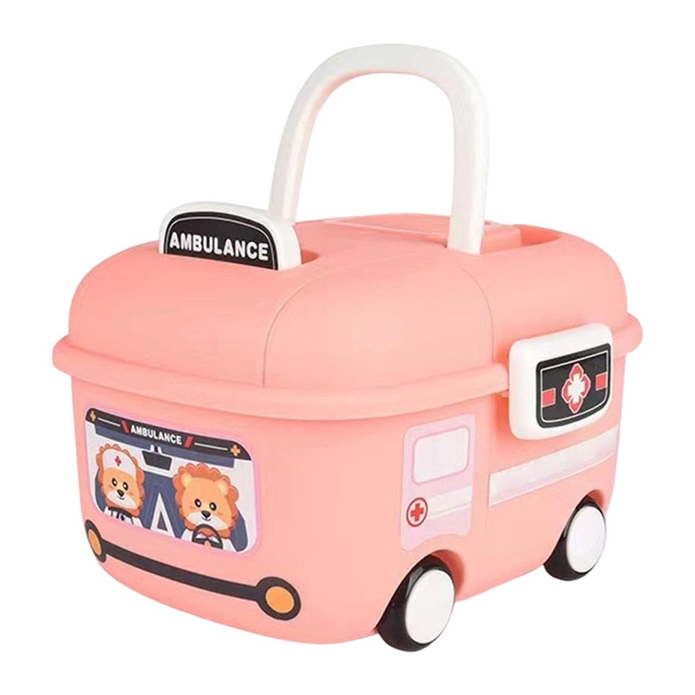 Interactive Storage Trunk with Smooth Edged Construction Portable Handle for Playtimes Organization Toy Storage Bin with Handle