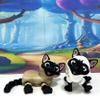 2pcs Articulated 3D Printed Siamese Cat, 6" White Cat with Blue Eyes, Articulated Fidget Toy, Desk Dcor, Display, 3D Printed in USA - ASC001-White/Brown view 3