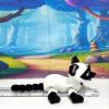 2pcs Articulated 3D Printed Siamese Cat, 6" White Cat with Blue Eyes, Articulated Fidget Toy, Desk Dcor, Display, 3D Printed in USA - ASC001-White/Brown view 4