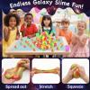 24 Pack Galaxy Slime Balls Party Favors, Colorful Non-Sticky Galaxy Slime, Mess-Free Stress Relief Toys for Boys Girls, Birthday Gifts Classroom Prizes Goodie Bag Stuffers, Ages 3+ view 2