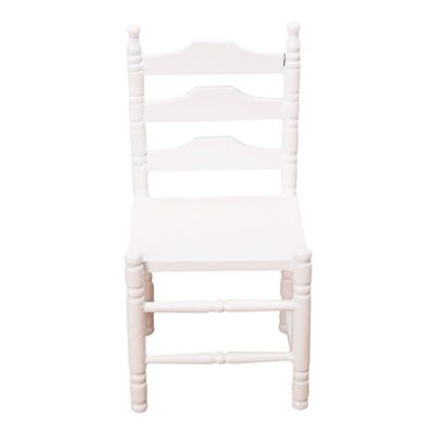 FRCOLOR 12 Scale Small House Furniture Accessory, White Long Back Miniature Chair for DIY Doll Accessories and Mini Decor