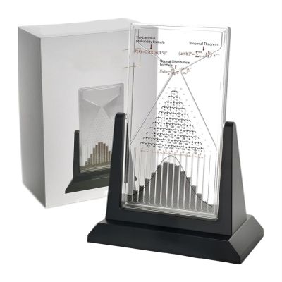 231131cm Desktop Galton Board, Probability Demonstration Model with 17500 Metal Beads, Physics Statistical Experiment Tool for School Labs