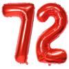 40Inch 72 Balloon Number Red Helium Number 72 Balloon Self-Sealing for Birthday Party Decorations and Anniversary Party Dcor(Red 72) view 1
