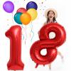 40Inch 72 Balloon Number Red Helium Number 72 Balloon Self-Sealing for Birthday Party Decorations and Anniversary Party Dcor(Red 72) view 4