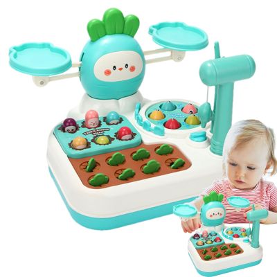 Developmental Carrot Harvest Game - Garden Task, 1 Set Planting Kit for Home School, Earthy Puzzle with Tapered Shapes, Teaching Gear, Skill Trainer, Families and Teachers