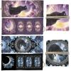 GLOBLELAND 2 Pcs Magical Black Cat Tarot Card Holder Moon Phases Canvas Tarot Bag Jewelry Storage Drawstring Pouches Accessories for Playing Cards and Tarots view 1