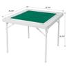 Anveffeg Square Folding Card Table with Green Felt, Portable Mahjong Table for 4 Players, Domino and Poker Game Table with Cup Holders, Chip Trays, Locking Legs, 35.4 Inch view 4
